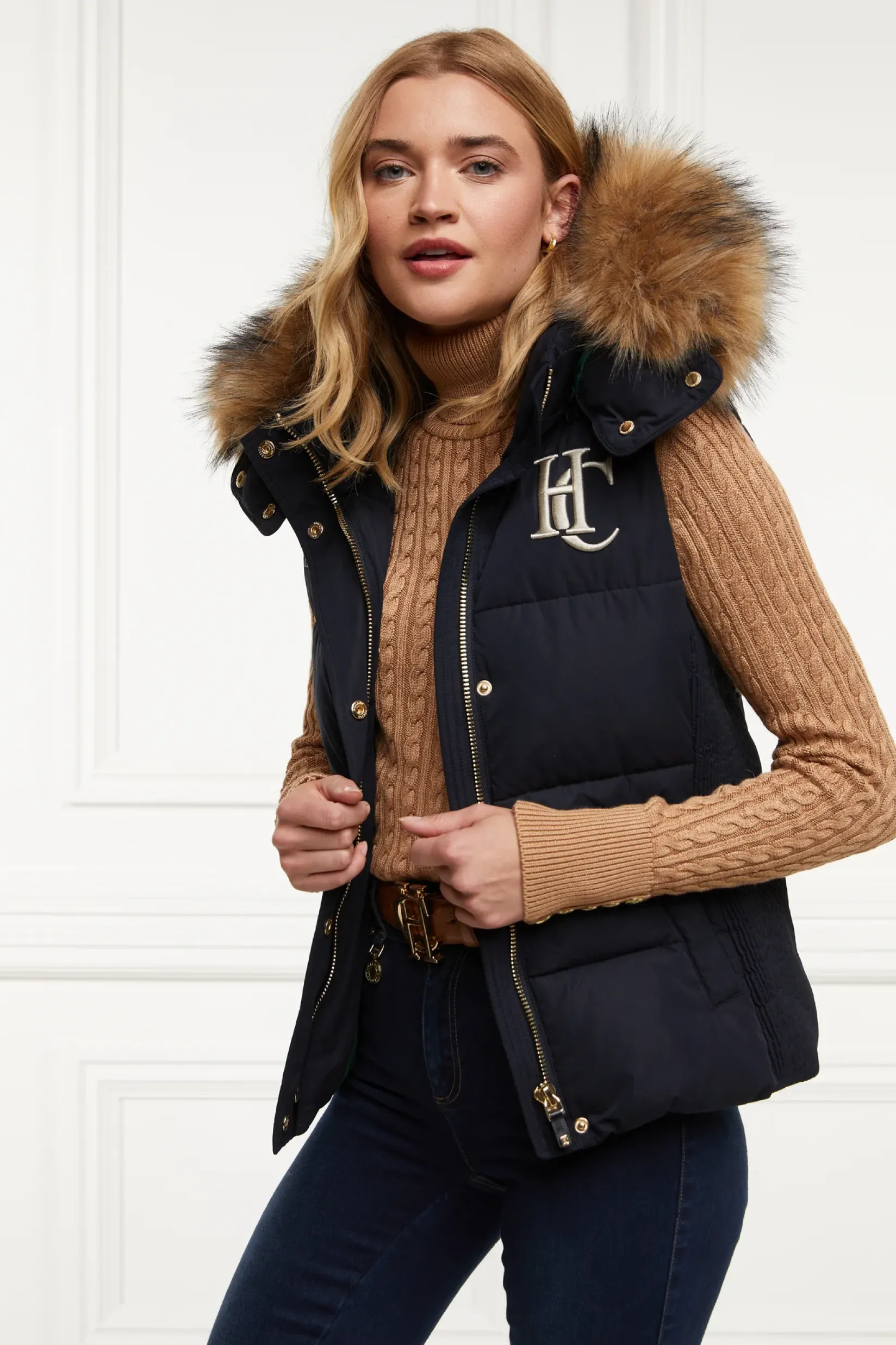Holland Cooper Shop By Product|Team HC Clothing-Team Gilet Ink Navy
