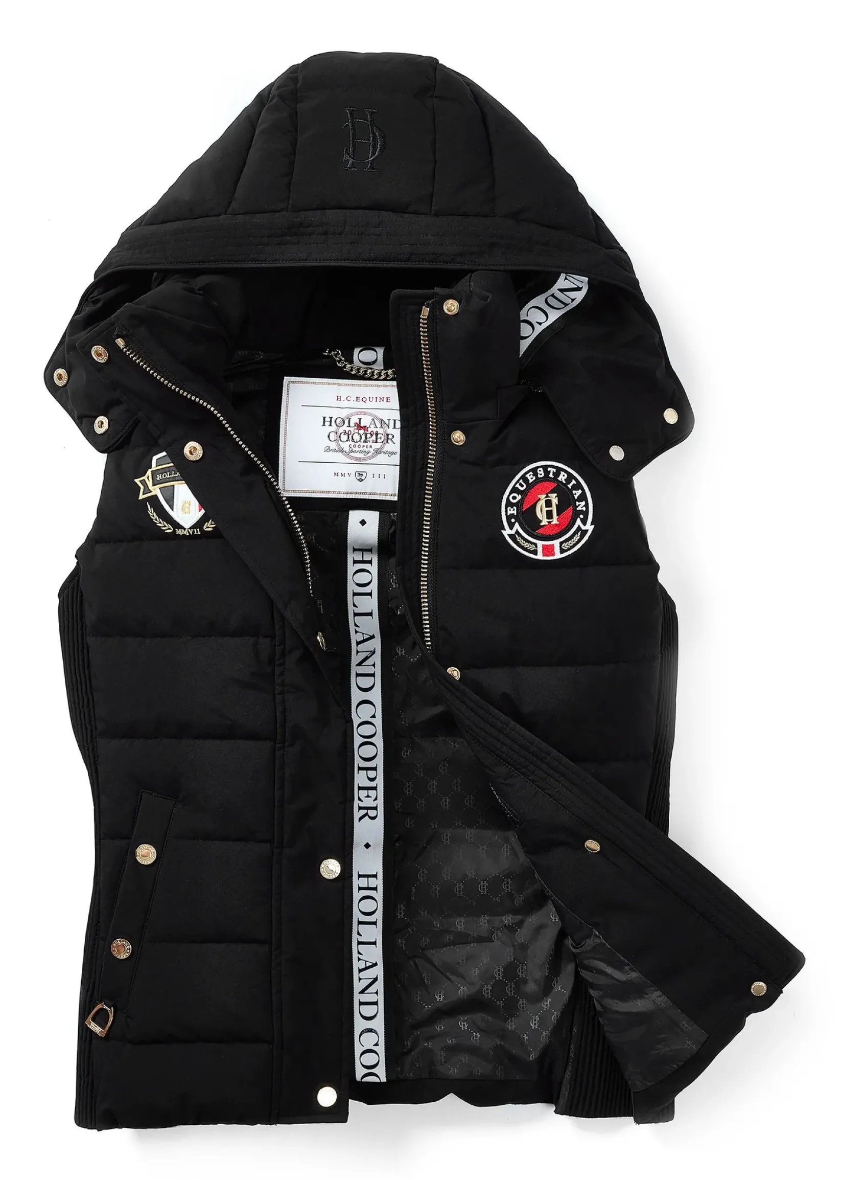Holland Cooper Gilets|Shop By Product-Team HC Gilet Black