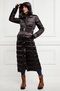 Holland Cooper Coats-The Arosa Longline Coat Chocolate