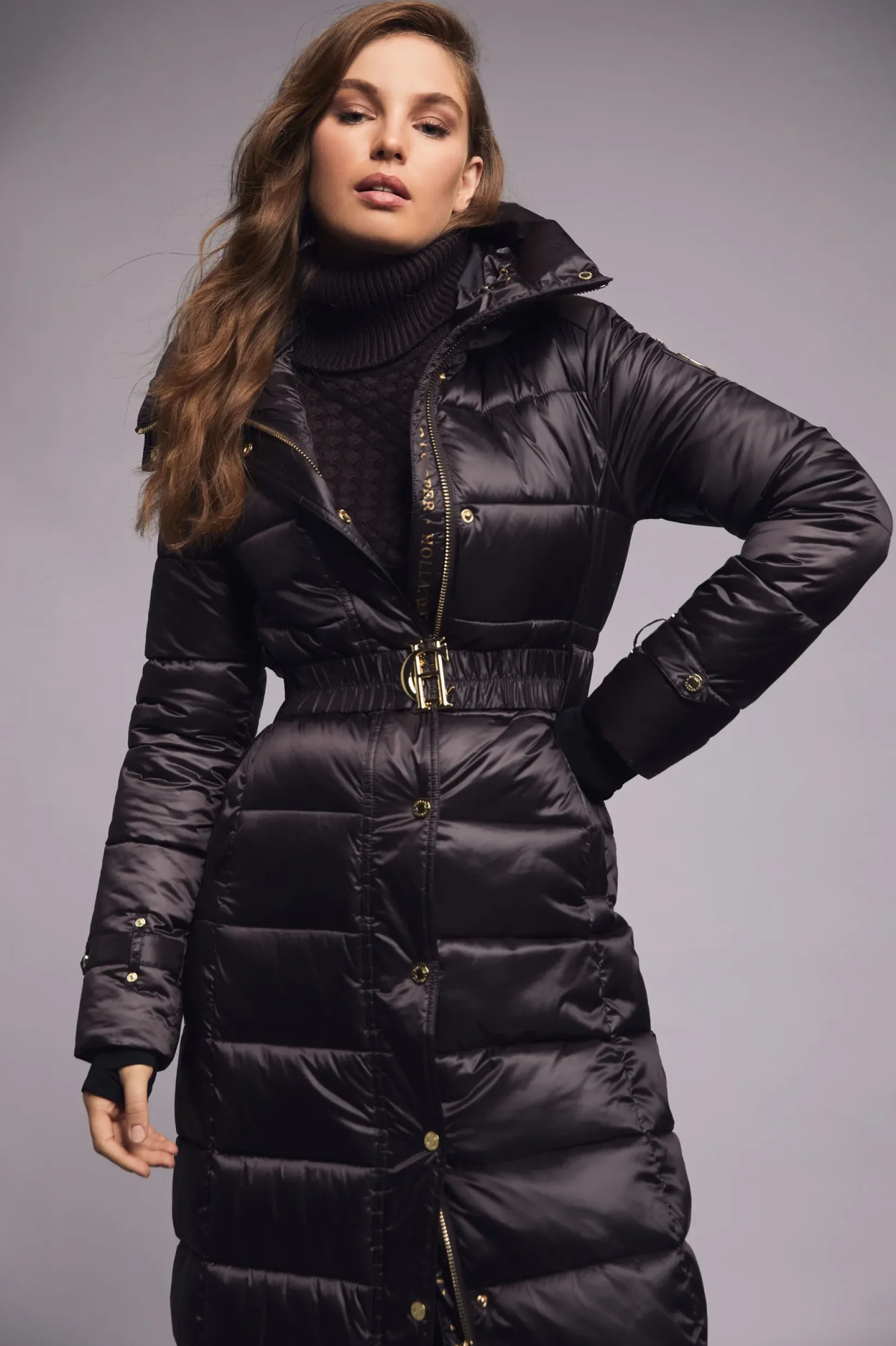 Holland Cooper Coats-The Arosa Longline Coat Chocolate