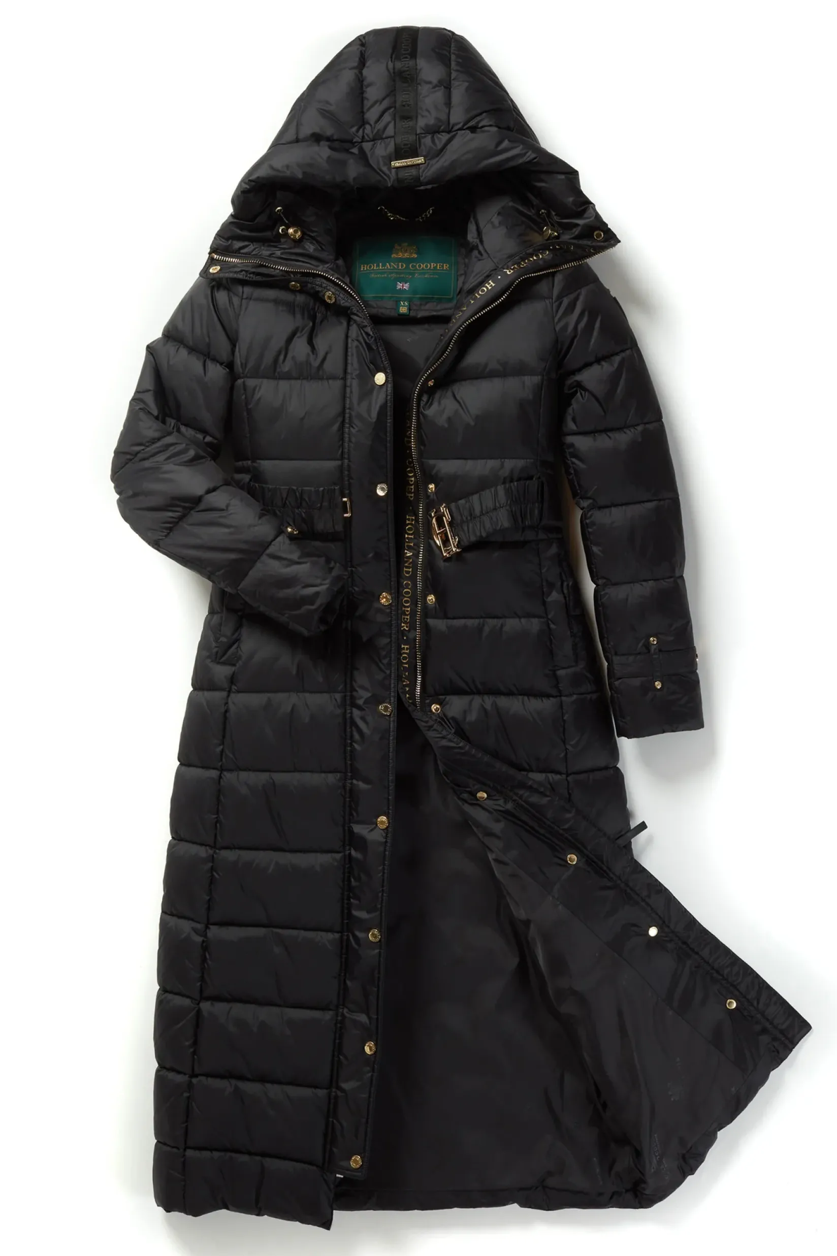 Holland Cooper Coats-The Arosa Longline Coat Black