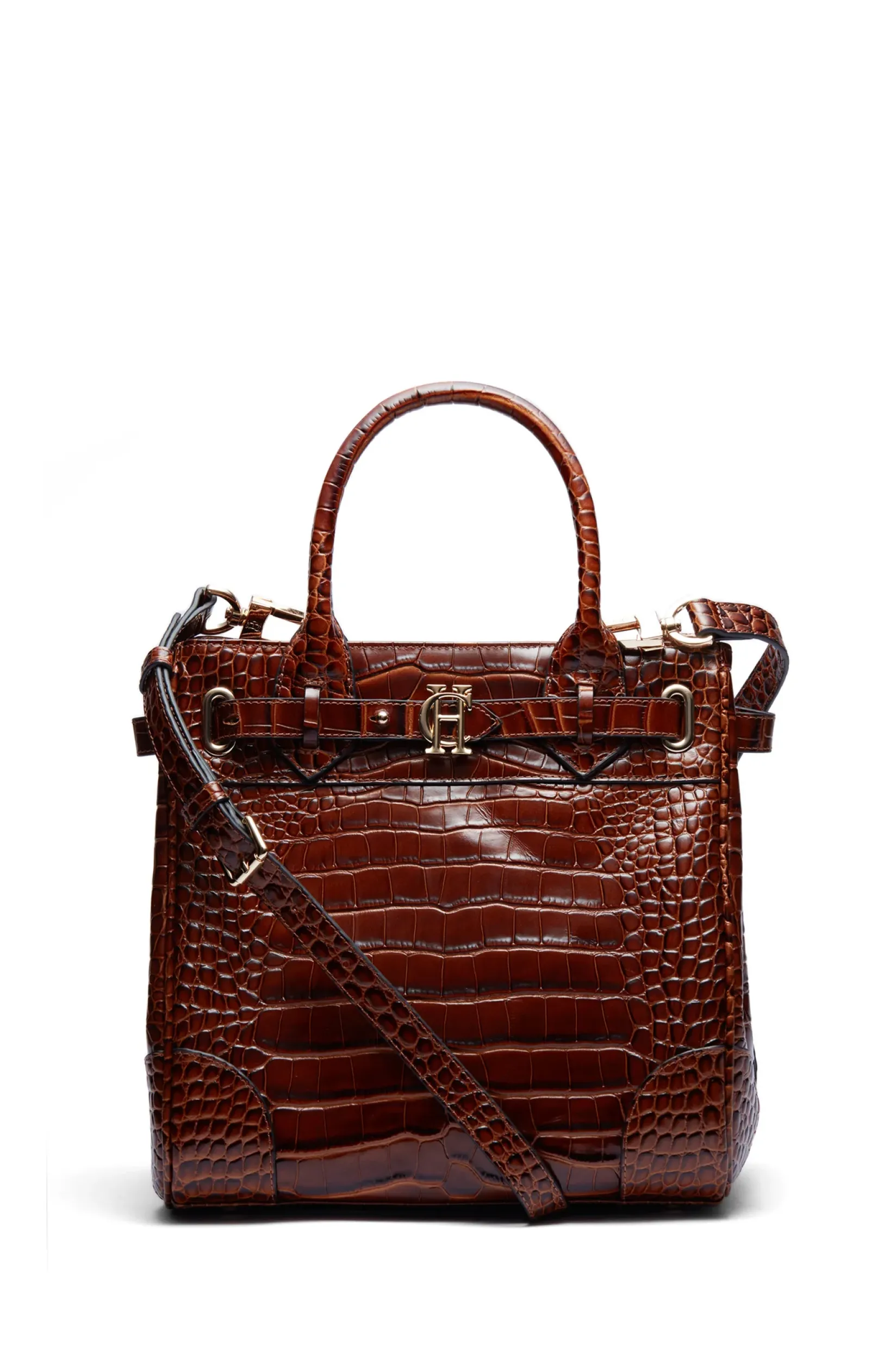 Holland Cooper Crossbody Bags|Tote Bags-The Brompton Mini Tote Tan Croc