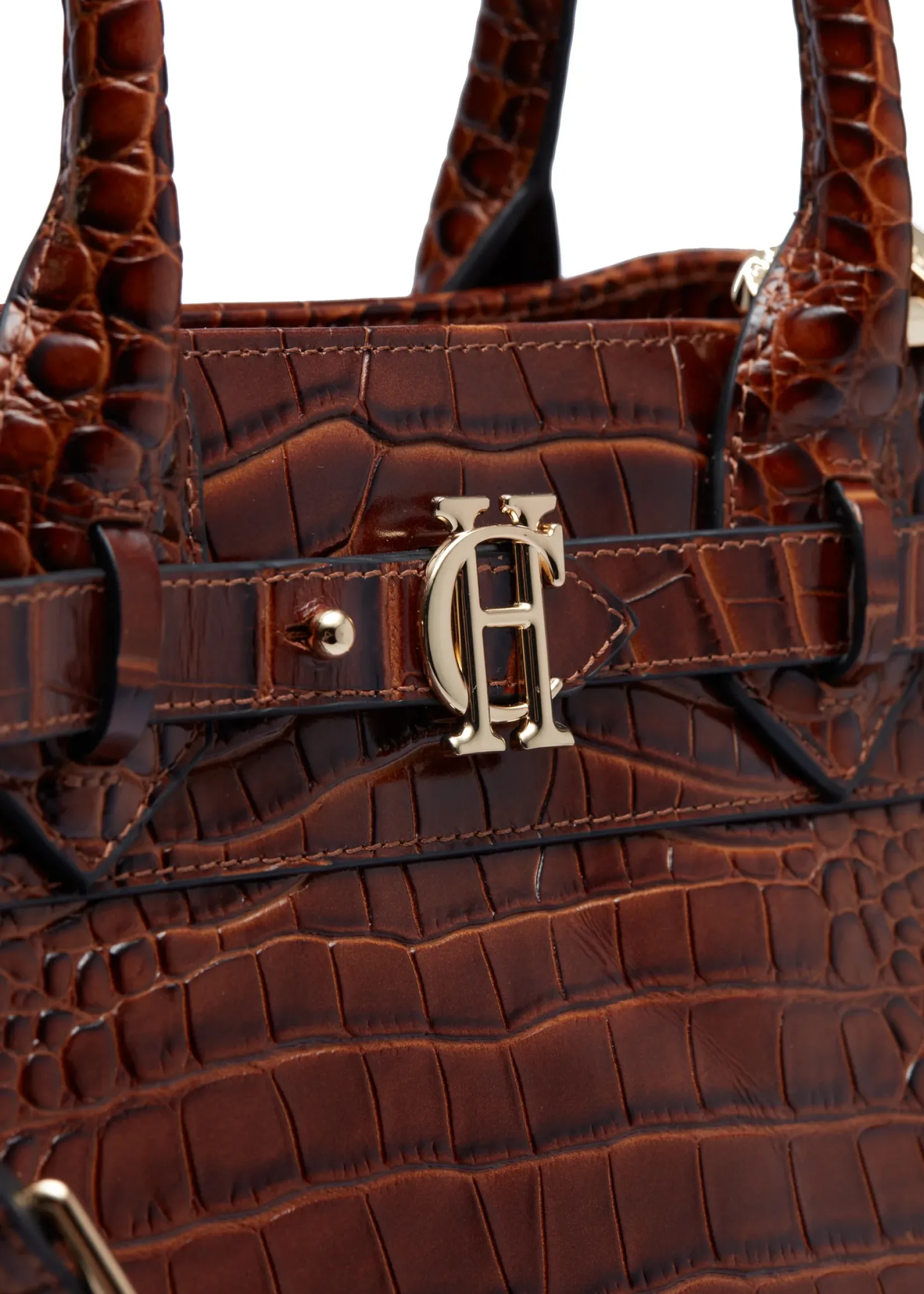 Holland Cooper Crossbody Bags|Tote Bags-The Brompton Mini Tote Tan Croc
