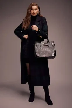 Holland Cooper The Perfect Gesture|Tote Bags-The Brompton Tote Black Croc