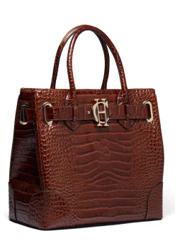 Holland Cooper Gifts For Her|Tote Bags-The Brompton Tote Tan Croc