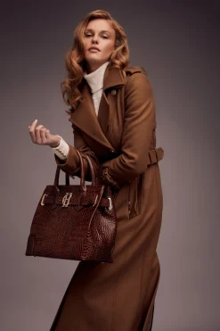 Holland Cooper Gifts For Her|Tote Bags-The Brompton Tote Tan Croc