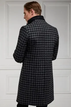Holland Cooper Tailored Coats|Shop By Product-The Cheltenham Coat Large Scale Charcoal Houndstooth