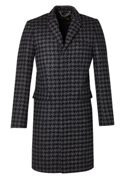 Holland Cooper Tailored Coats|Shop By Product-The Cheltenham Coat Large Scale Charcoal Houndstooth