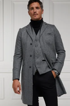 Holland Cooper Tailored Coats|Shop By Product-The Cheltenham Coat Mono Herringbone