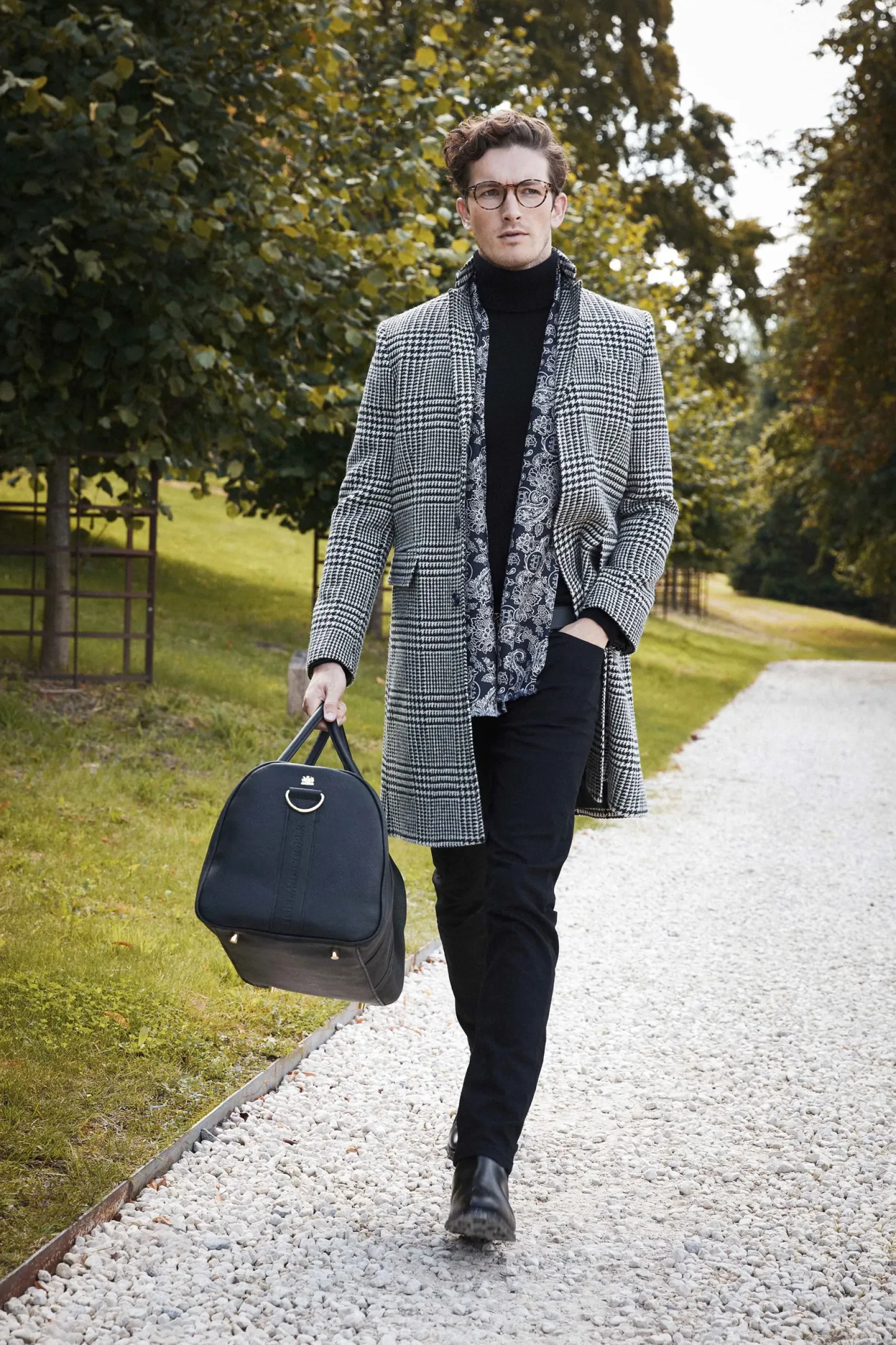 Holland Cooper Tailored Coats|Shop By Product-The Cheltenham Coat Large Scale Prince of Wales Mono