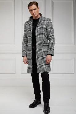 Holland Cooper Tailored Coats|Shop By Product-The Cheltenham Coat Large Scale Prince of Wales Mono