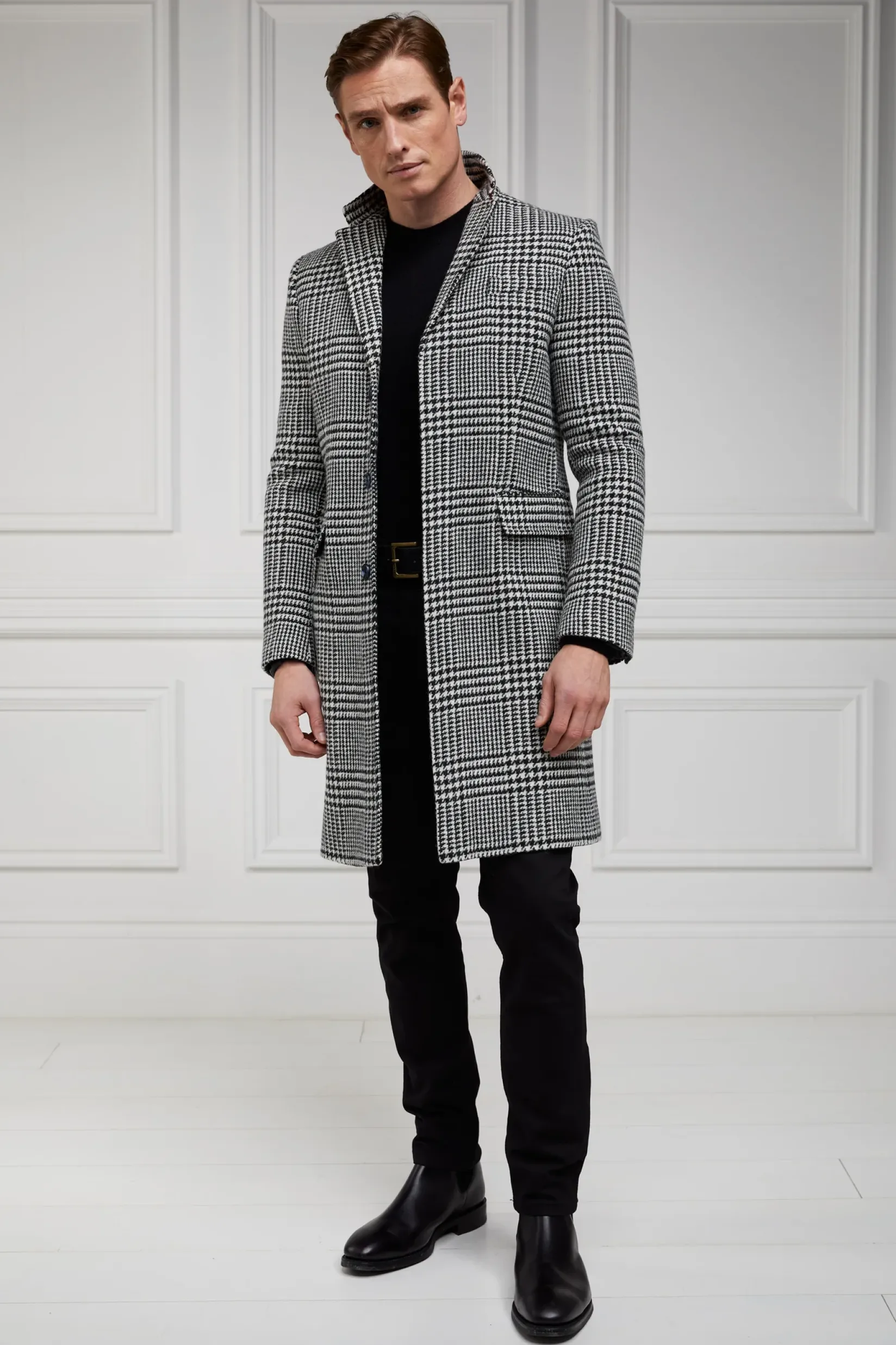 Holland Cooper Tailored Coats|Shop By Product-The Cheltenham Coat Large Scale Prince of Wales Mono