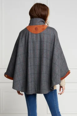 Holland Cooper Capes-The Classic Cape Mid Blue Check