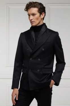 Holland Cooper Gifts For Him|Blazers-The Double Breasted Blazer Black Barathea