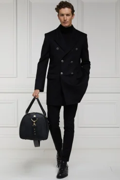 Holland Cooper Gifts For Him|Tailored Coats-The Double Breasted Coat Soft Black