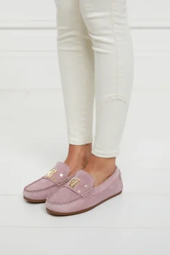 Holland Cooper Loafers|Bestsellers-The Driving Loafer Soft Pink Suede