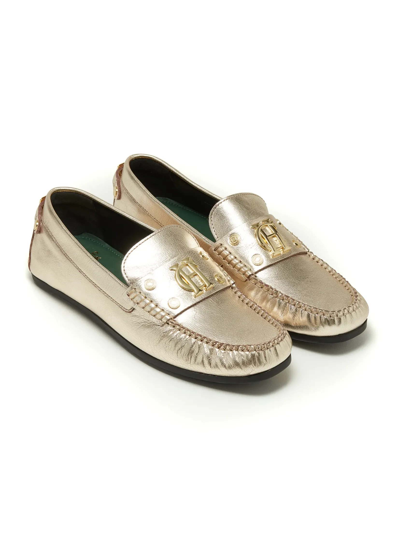 Holland Cooper Loafers|Footwear-The Driving Loafer Gold
