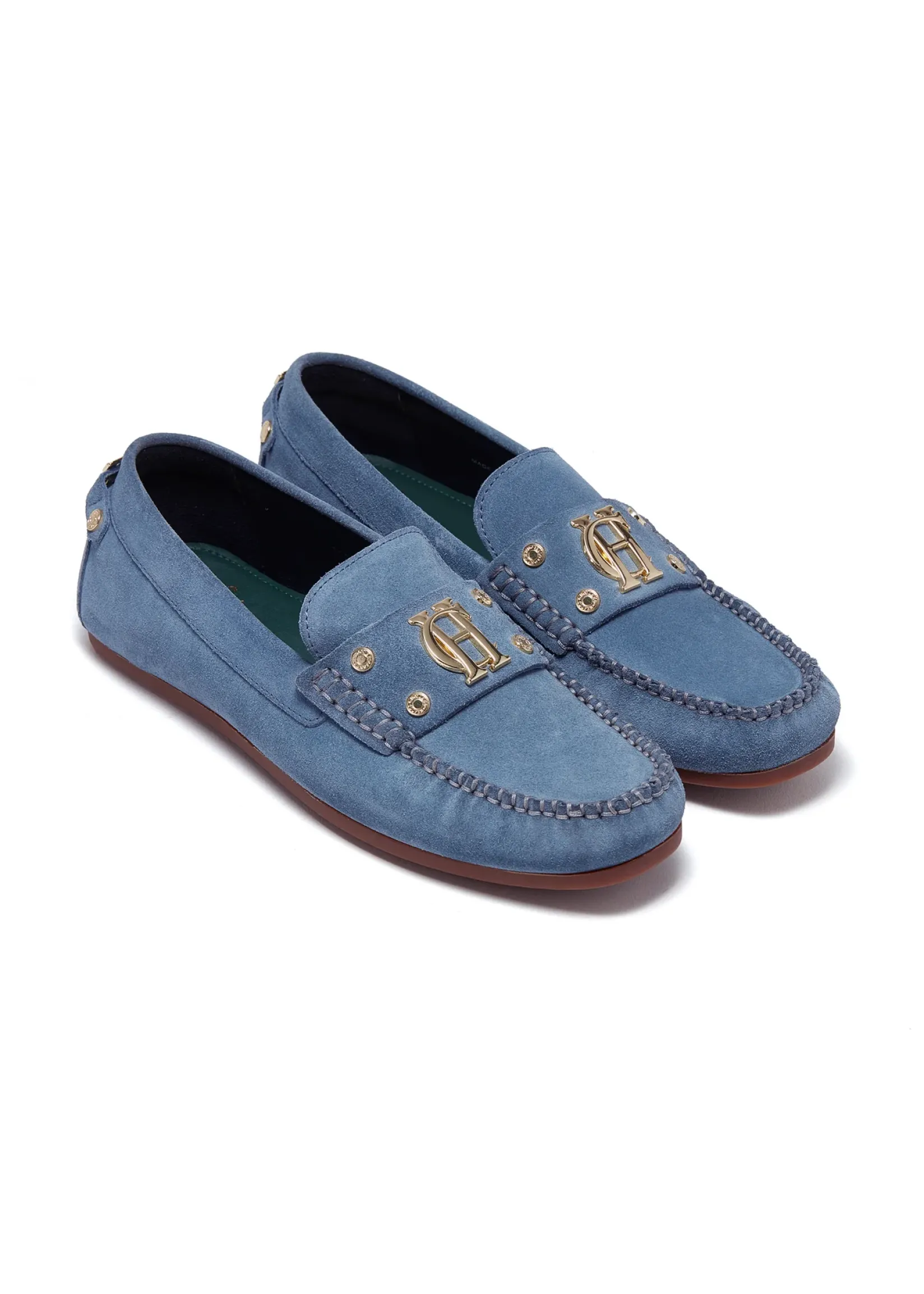 Holland Cooper Loafers|Footwear-The Driving Loafer Soft Blue