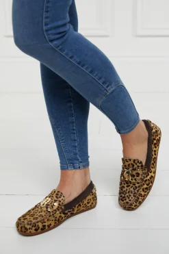 Holland Cooper Loafers|Footwear-The Driving Loafer Leopard Pony