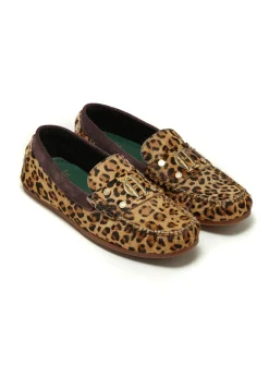 Holland Cooper Loafers|Footwear-The Driving Loafer Leopard Pony