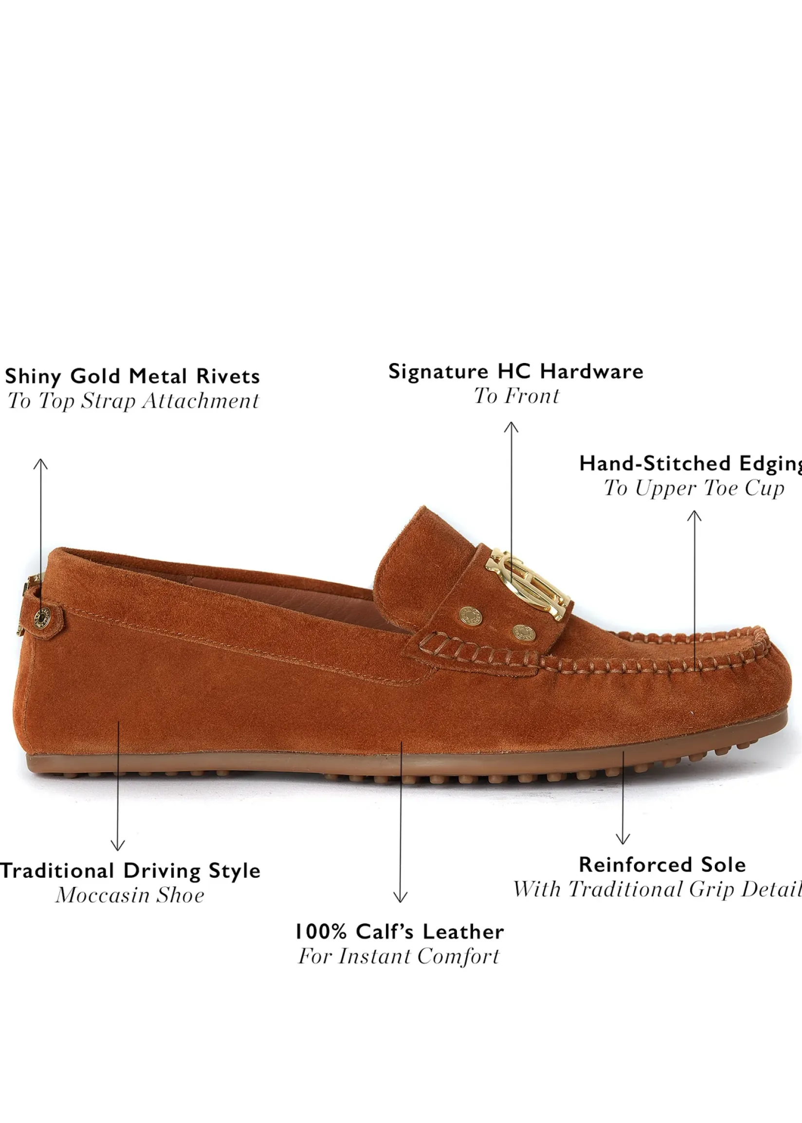 Holland Cooper Loafers|Footwear-The Driving Loafer Tan