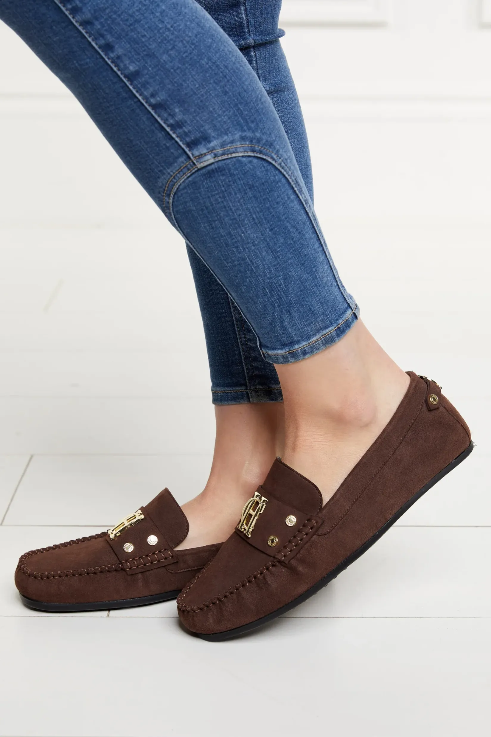 Holland Cooper Loafers|Footwear-The Driving Loafer Chocolate