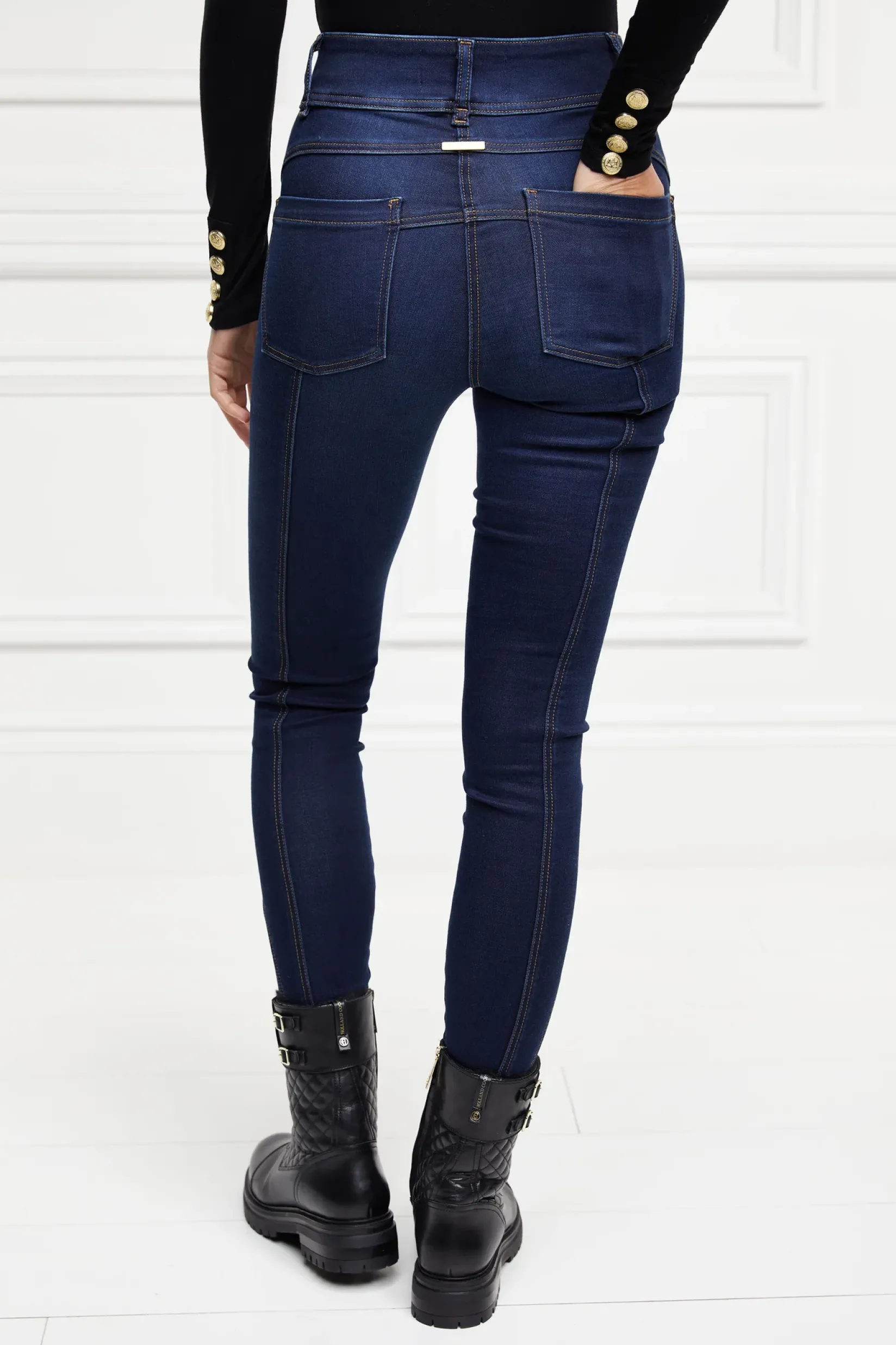 Holland Cooper Jeans|Wardrobe Staples-Thermal Jodhpur Jean Dark Indigo