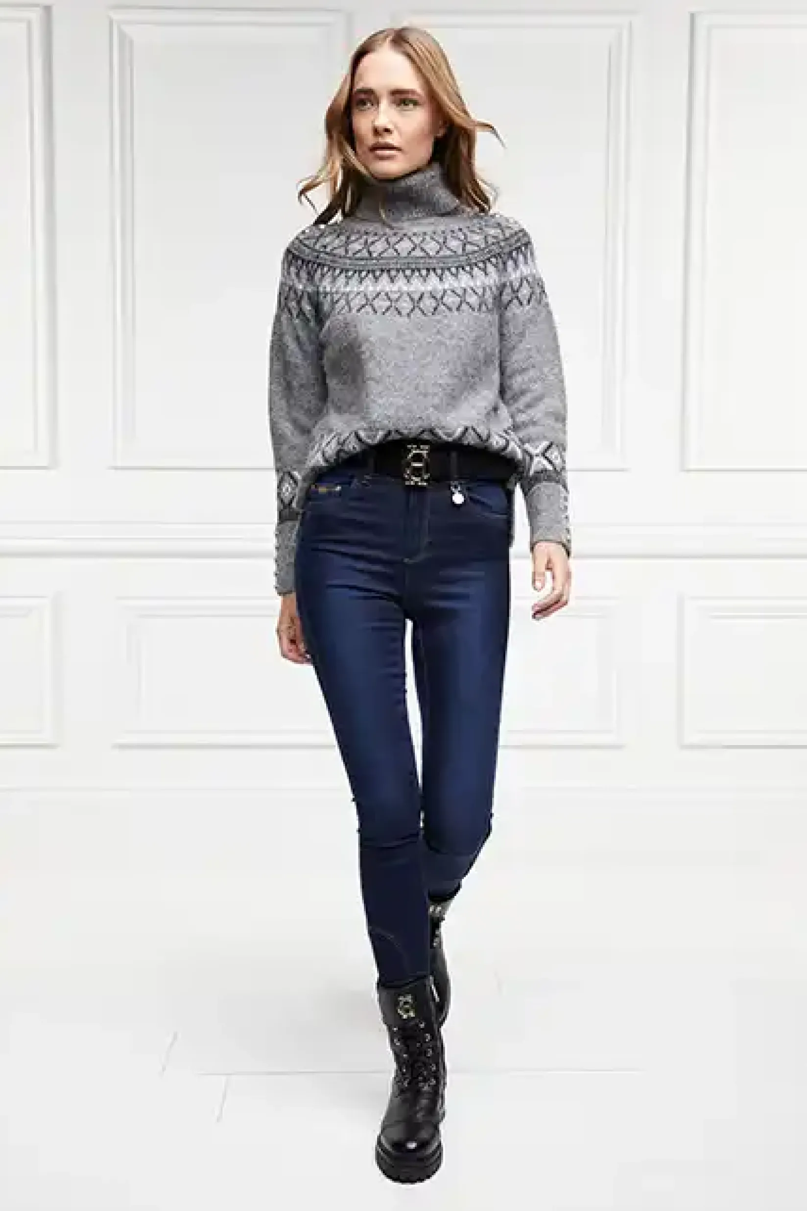 Holland Cooper Jeans|Wardrobe Staples-Thermal Jodhpur Jean Dark Indigo
