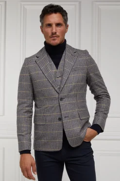 Holland Cooper Gifts For Him|Blazers-The Single Breasted Blazer Prince Of Wales Navy