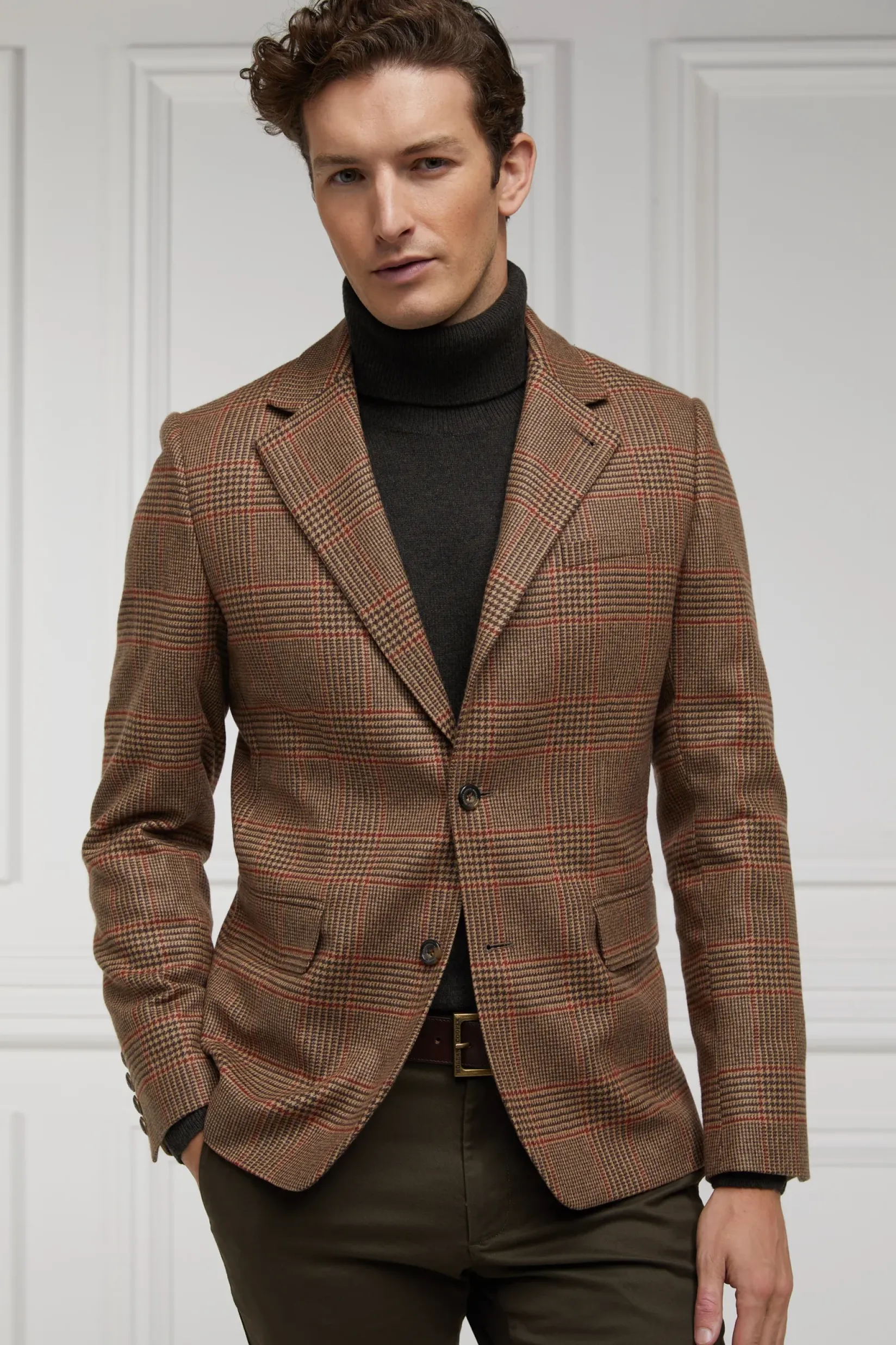 Holland Cooper Blazers|Shop By Product-The Single Breasted Blazer Clarence Check Merlot