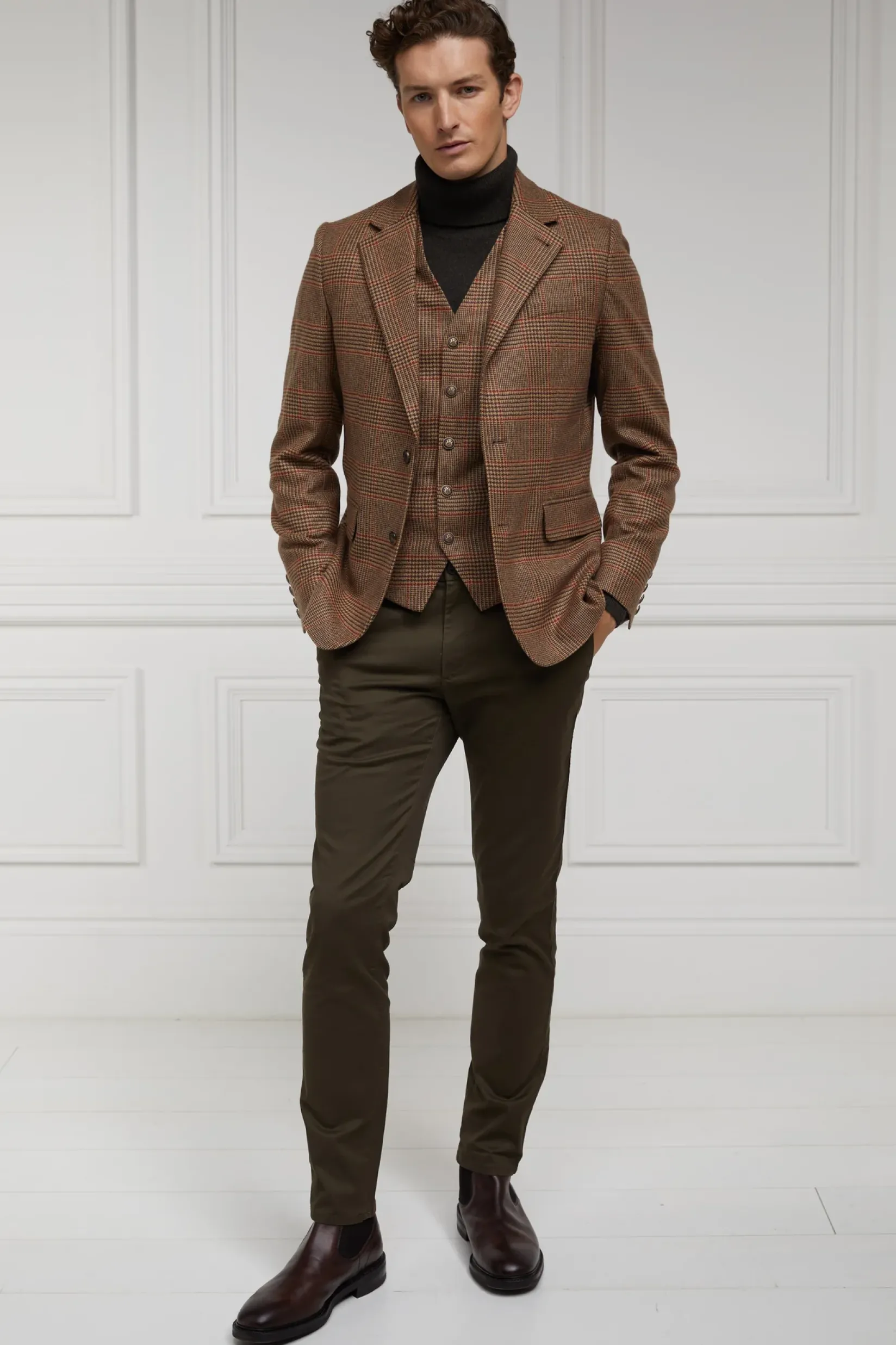 Holland Cooper Blazers|Shop By Product-The Single Breasted Blazer Clarence Check Merlot