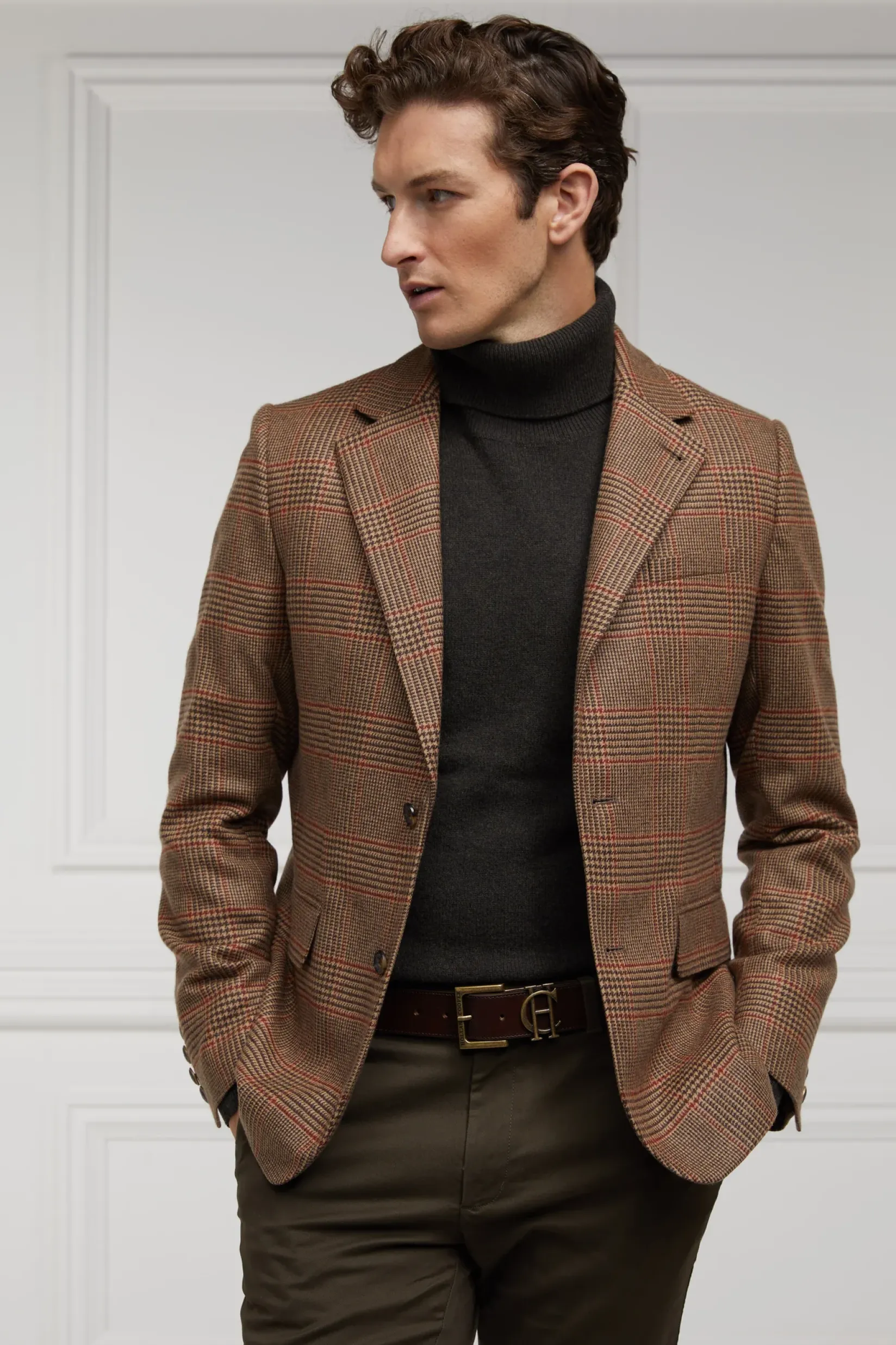 Holland Cooper Blazers|Shop By Product-The Single Breasted Blazer Clarence Check Merlot