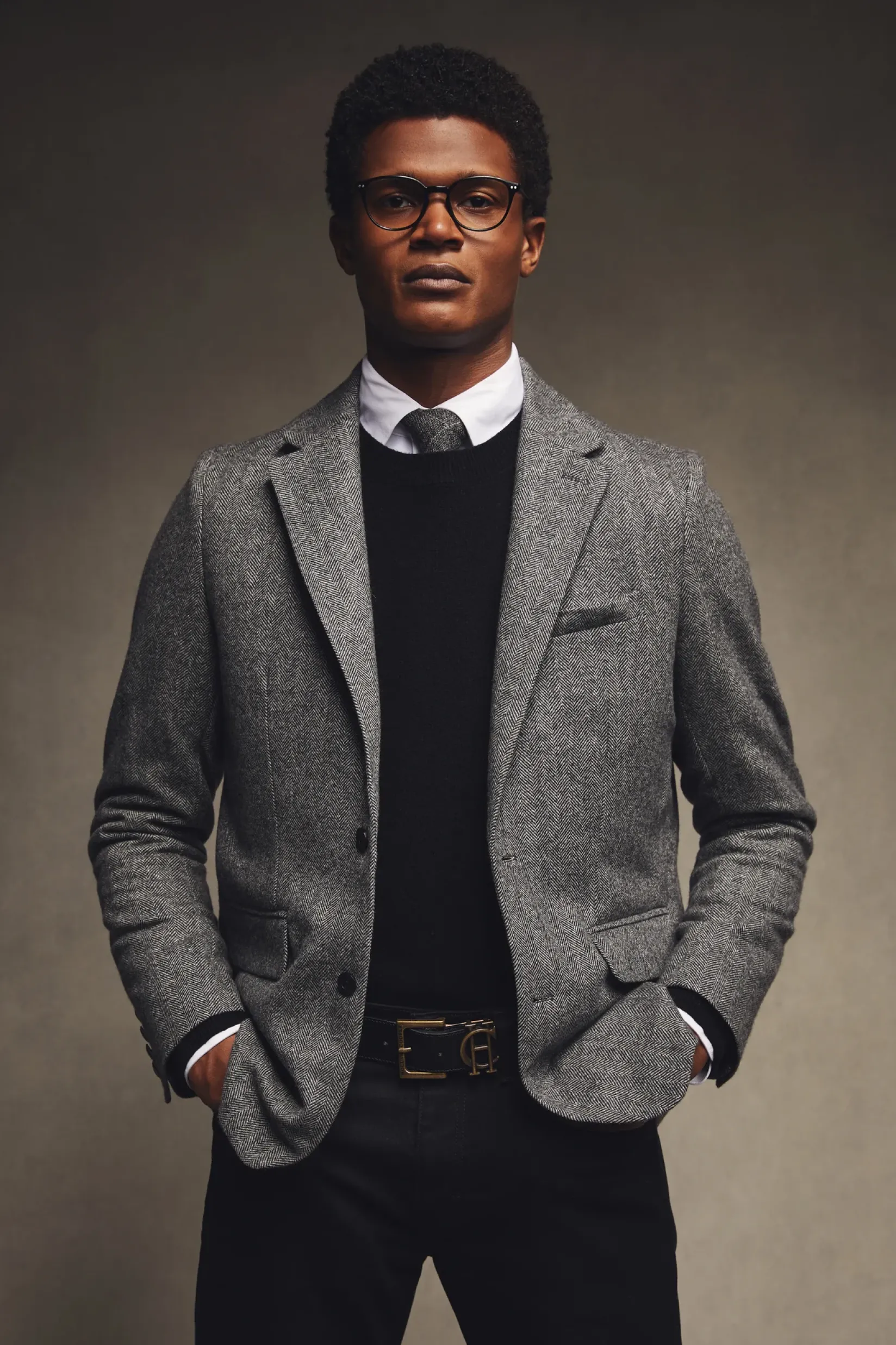 Holland Cooper Blazers|Shop By Product-The Single Breasted Blazer Mono Herringbone