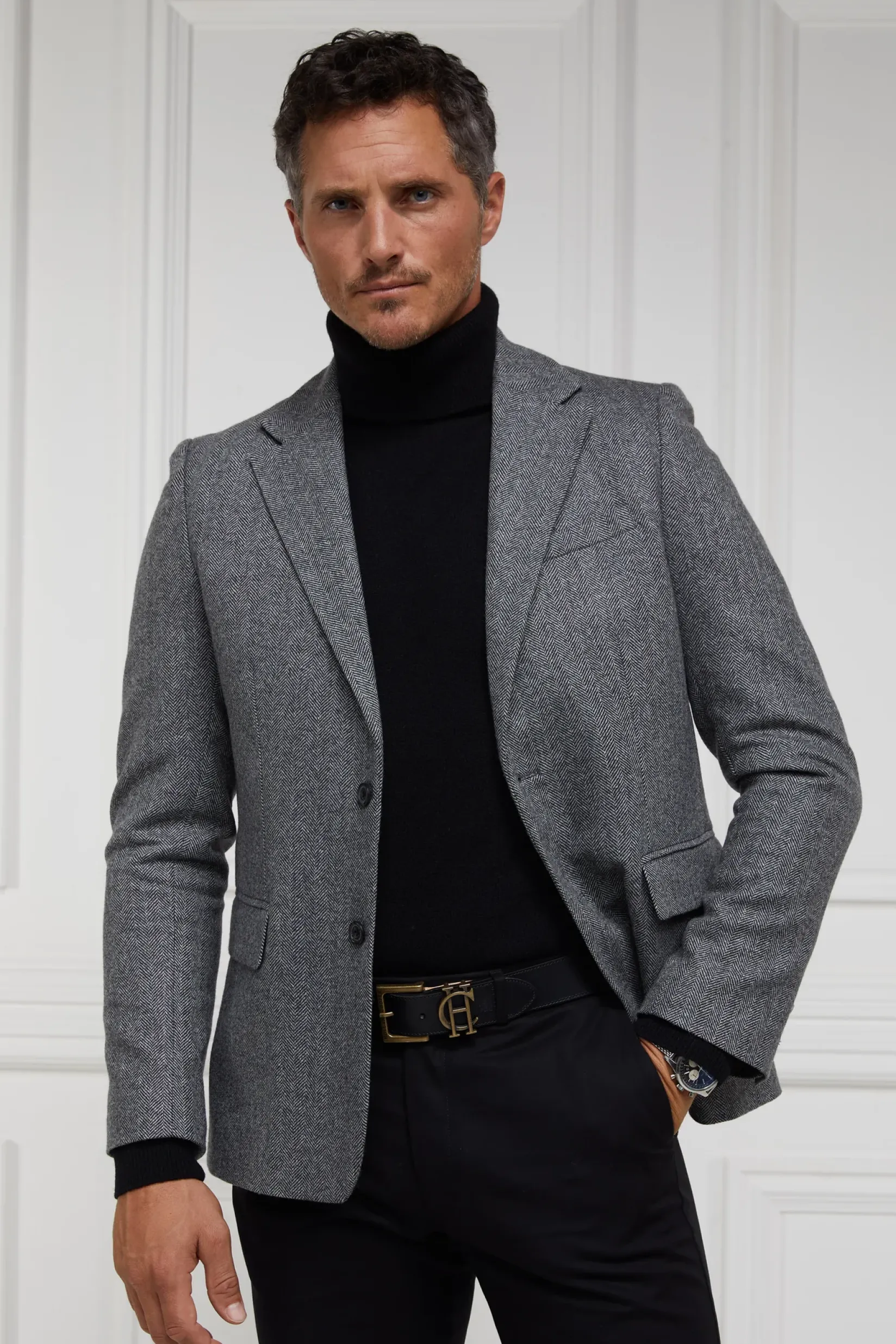 Holland Cooper Blazers|Shop By Product-The Single Breasted Blazer Mono Herringbone
