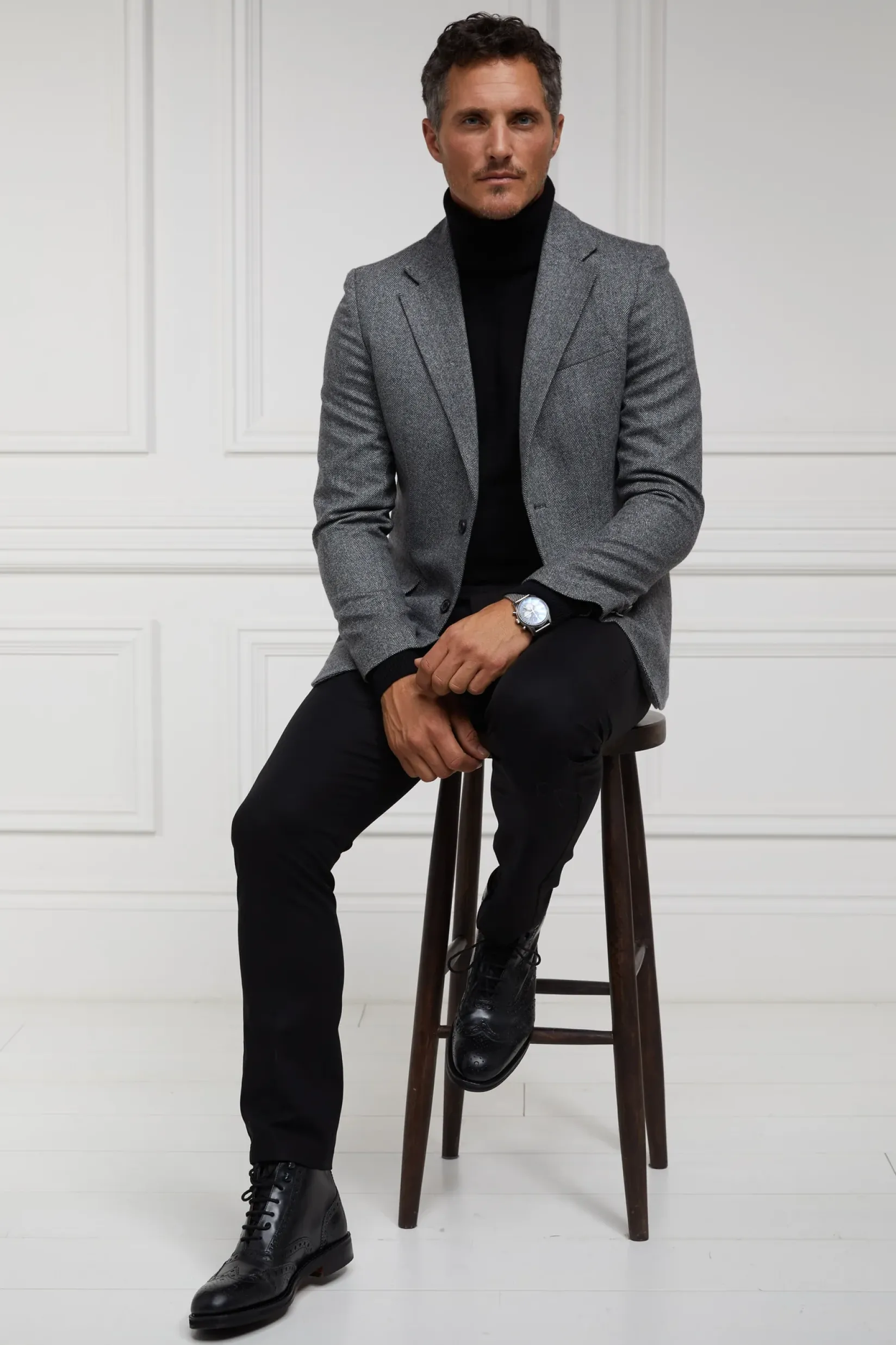 Holland Cooper Blazers|Shop By Product-The Single Breasted Blazer Mono Herringbone