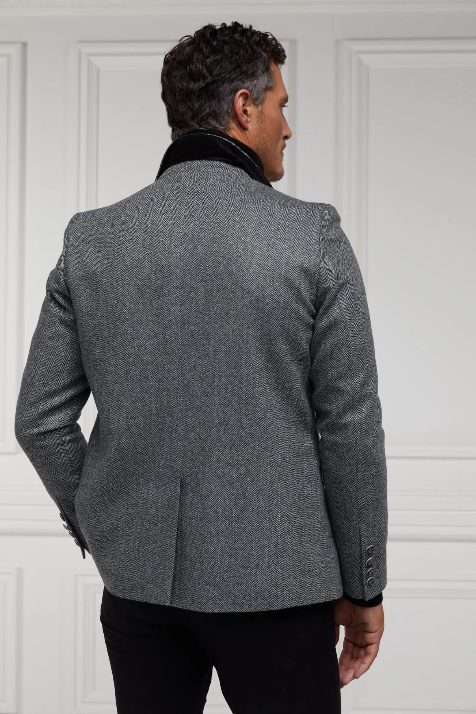 Holland Cooper Blazers|Shop By Product-The Single Breasted Blazer Mono Herringbone