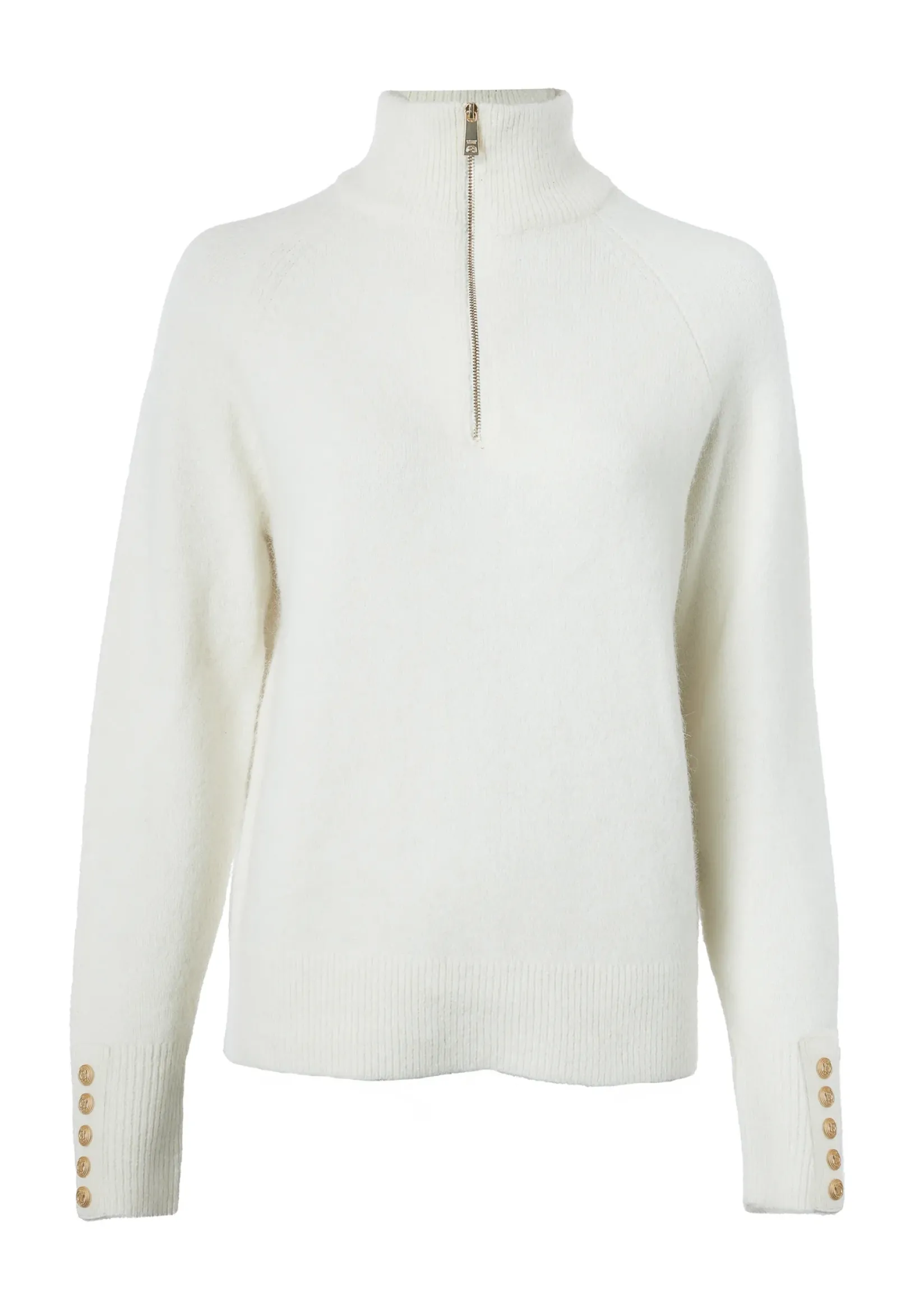 Holland Cooper Knitwear|Jade's Top Picks-Tori Half Zip Knit Natural