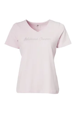 Holland Cooper Shop By Product|Equestrian Casualwear-Training V-Neck Tee Blush