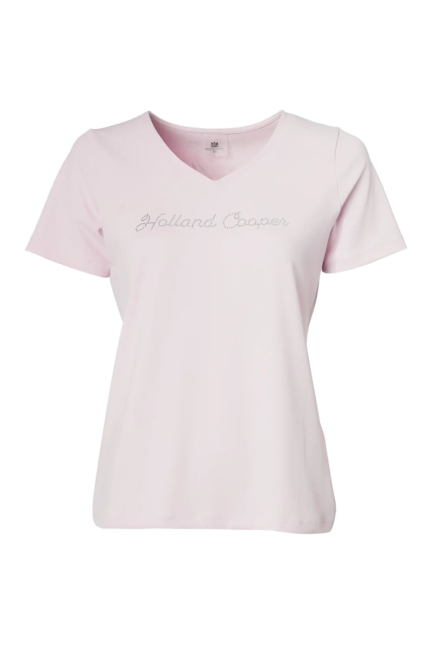 Holland Cooper Shop By Product|Equestrian Casualwear-Training V-Neck Tee Blush