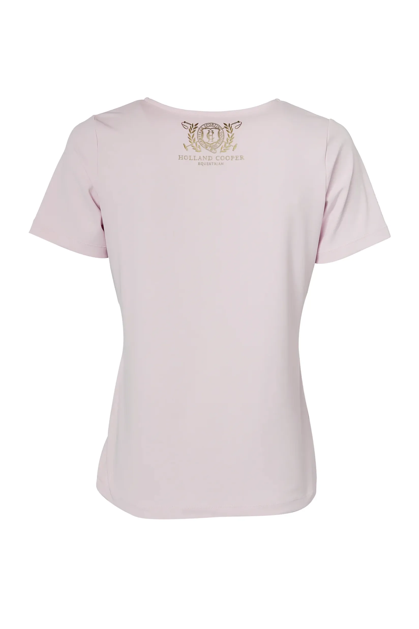 Holland Cooper Shop By Product|Equestrian Casualwear-Training V-Neck Tee Blush