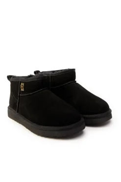 Holland Cooper Gifts For Her|Shearling Boots-Ultra Mini Shearling Boot Black