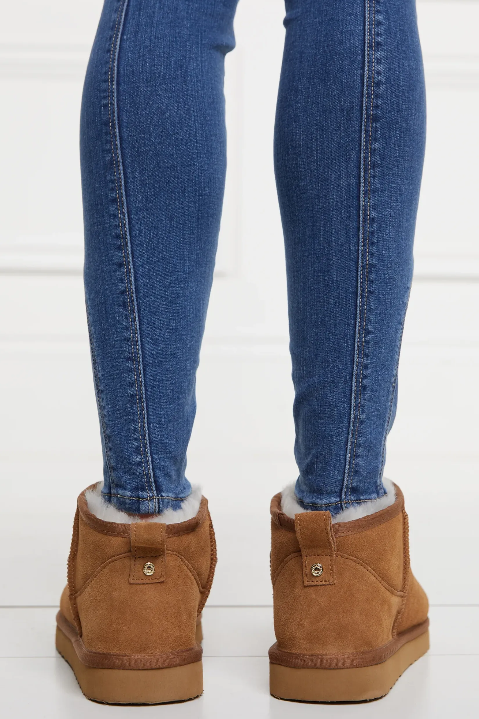Holland Cooper Shearling Boots|Boots-Ultra Mini Shearling Boot Tan
