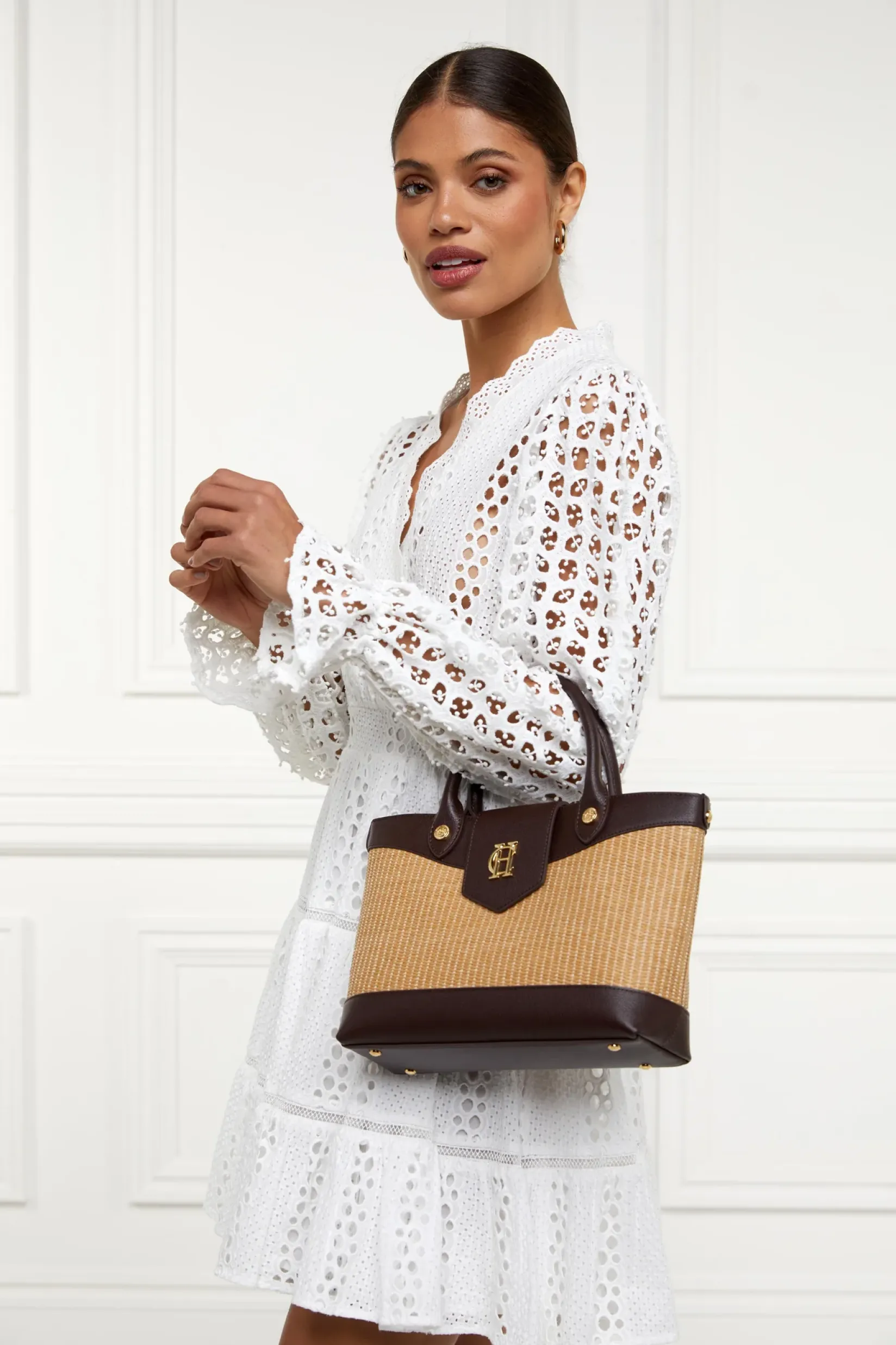 Holland Cooper Crossbody Bags|Tote Bags-Valencia Mini Tote Chocolate