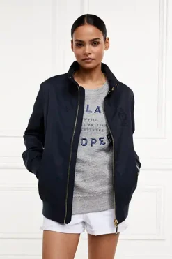Holland Cooper Sweatshirts|Casualwear-Varsity Crew Grit Marl