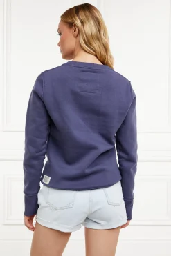 Holland Cooper Sweatshirts|Casualwear-Varsity Crew Yale Blue