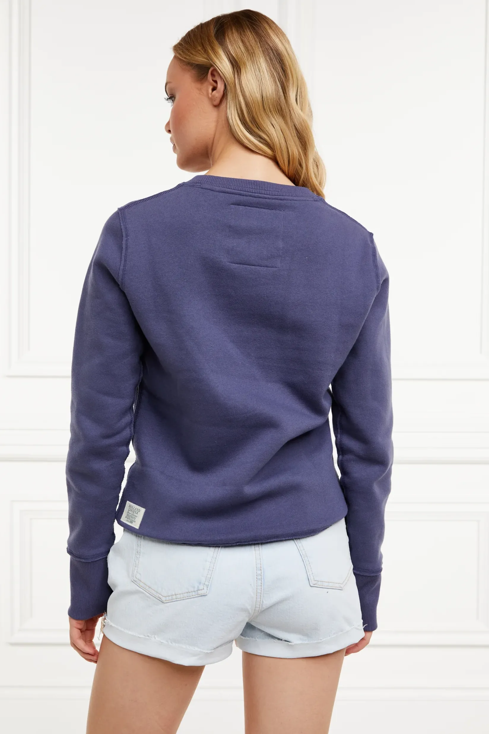 Holland Cooper Sweatshirts|Casualwear-Varsity Crew Yale Blue