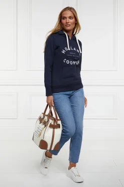 Holland Cooper Hoodies|Casualwear-Varsity Hoodie Ink Navy