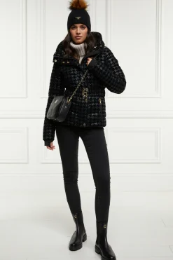 Holland Cooper Jackets-Vermont Puffer Jacket Mono Houndstooth