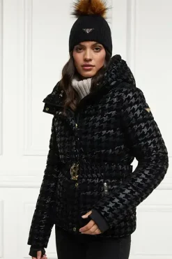 Holland Cooper Jackets-Vermont Puffer Jacket Mono Houndstooth