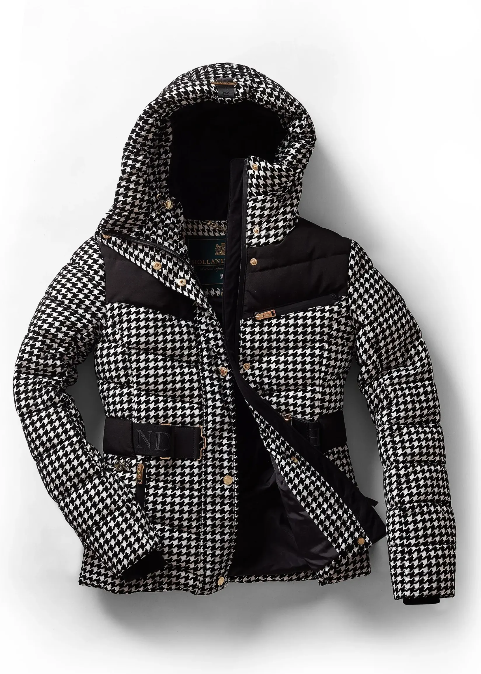 Holland Cooper Jackets-Vermont Puffer Jacket Houndstooth
